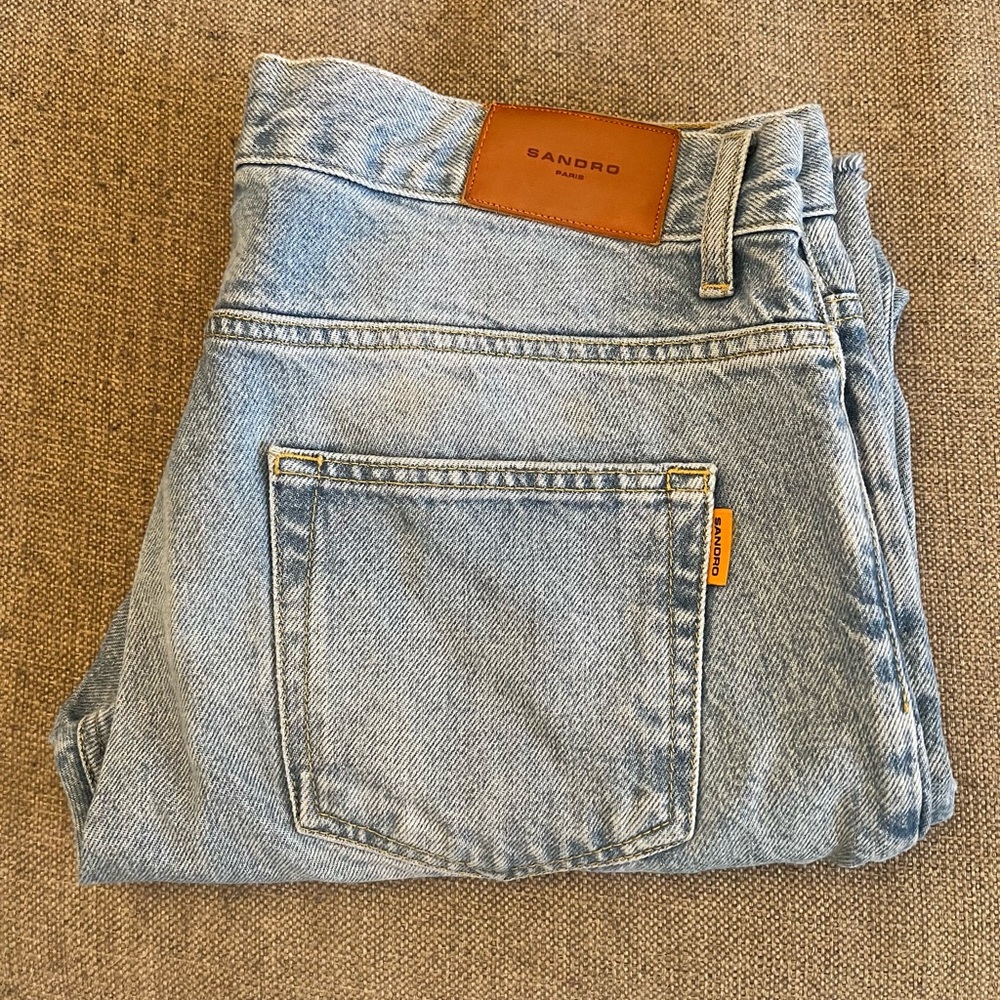 Sandro Paris Slim Jean 34x31 frayed bottoms